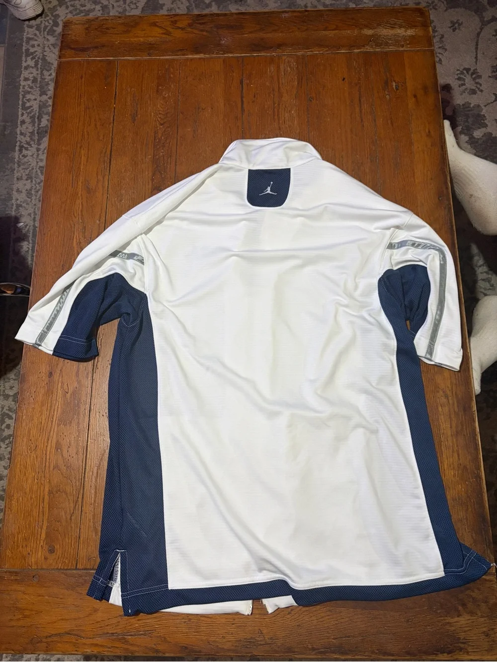 Jordan White & Navy Lightweight Full-Zip Jacket